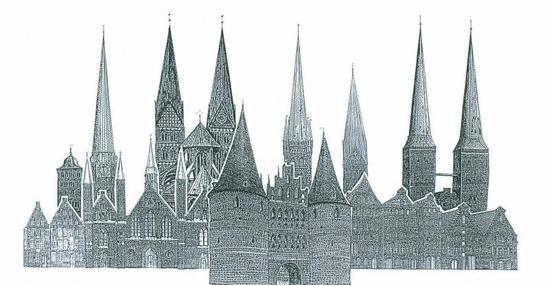 Illustration der Lübecker Türme